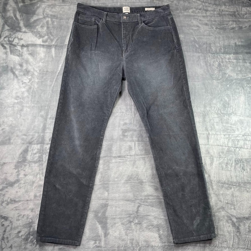 Flint and Tinder Corduroy Pants HB Athletic Tapered Fit Charcoal Gray Mens 36x32